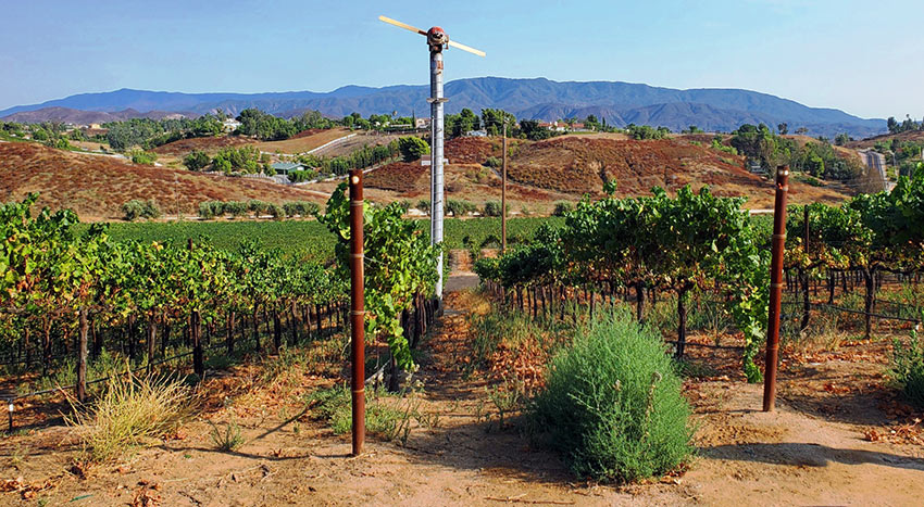 old windmill at vineyard