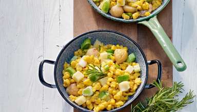 pumpkin and button spätzli stir-fry