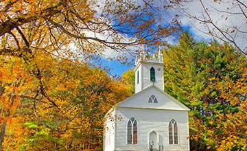 New England fall scene