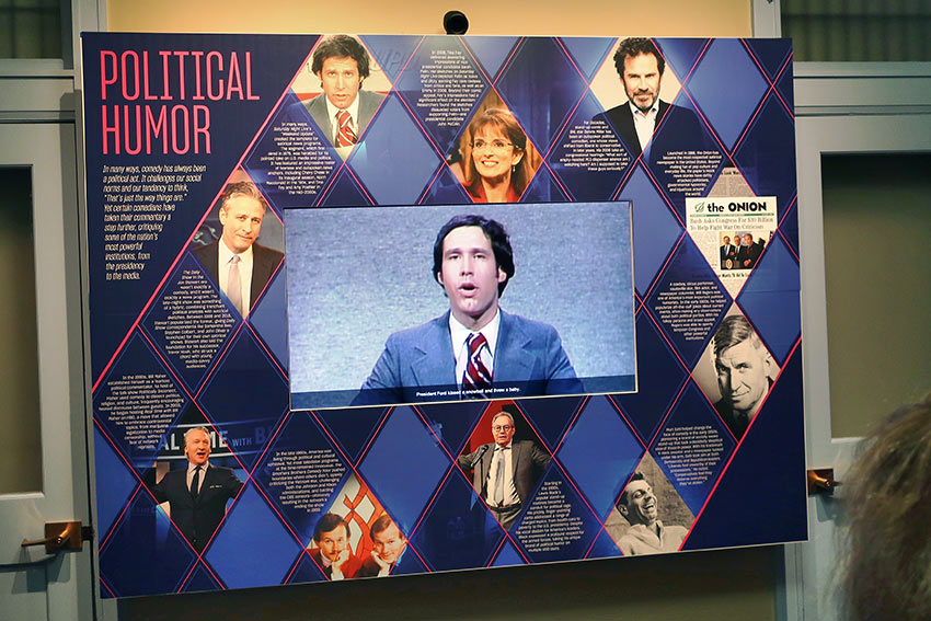 political humor exhibit, National Comedy Center, Chautauqua, NY