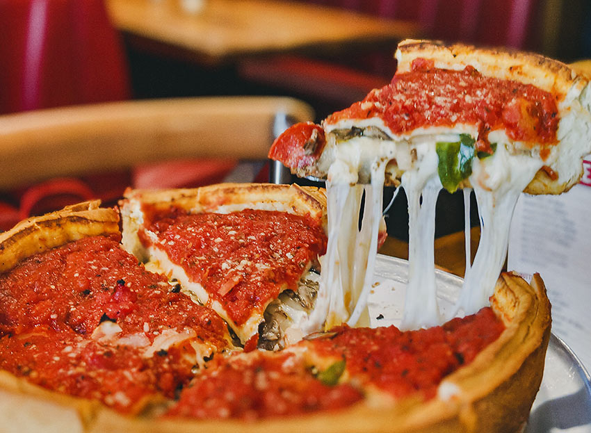 deep dish pizza