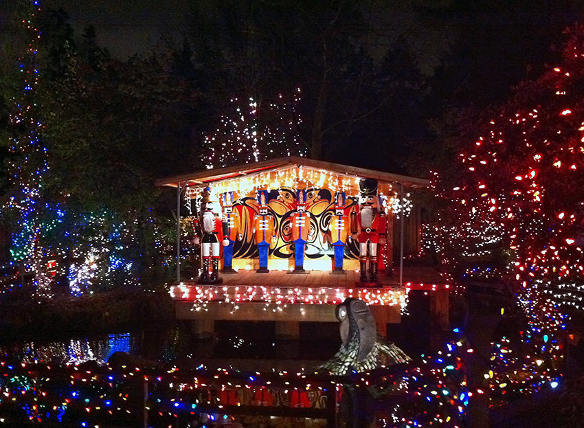 Native American art and Christmas celebration.