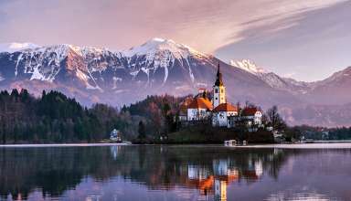 Bled Church at Lake Bled