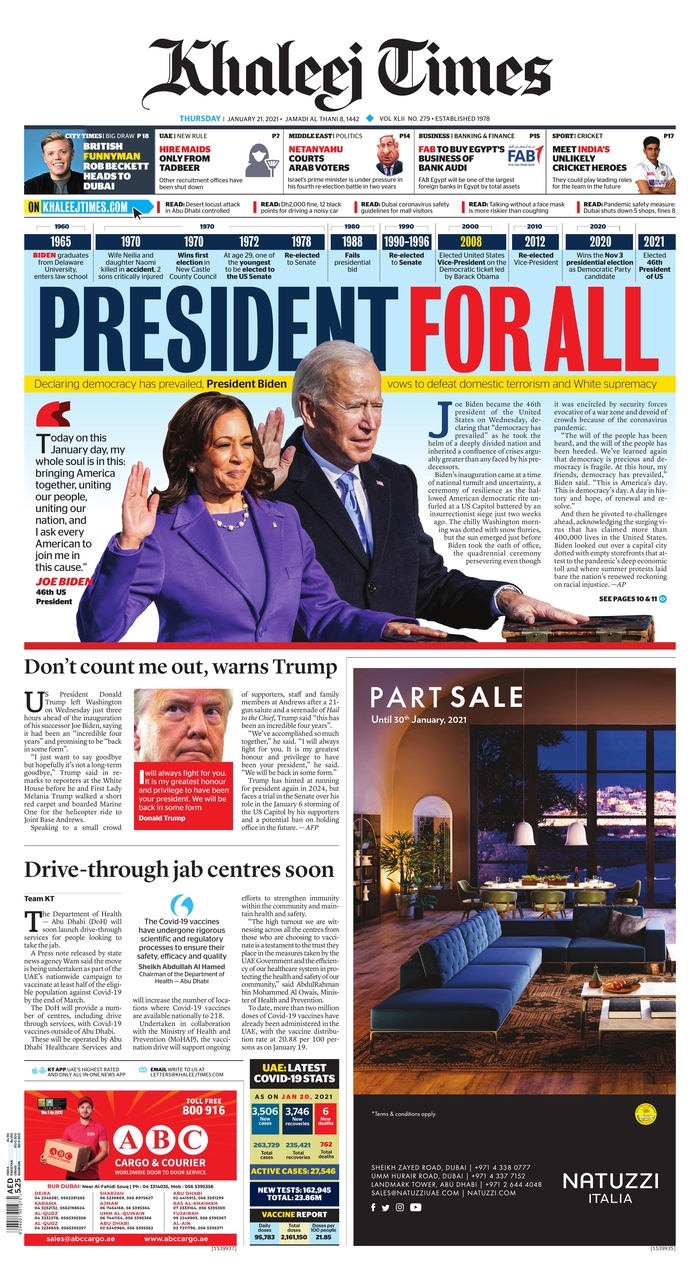 Khaleej Times cover