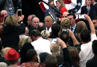 Trump and supporters