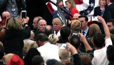 Trump and supporters