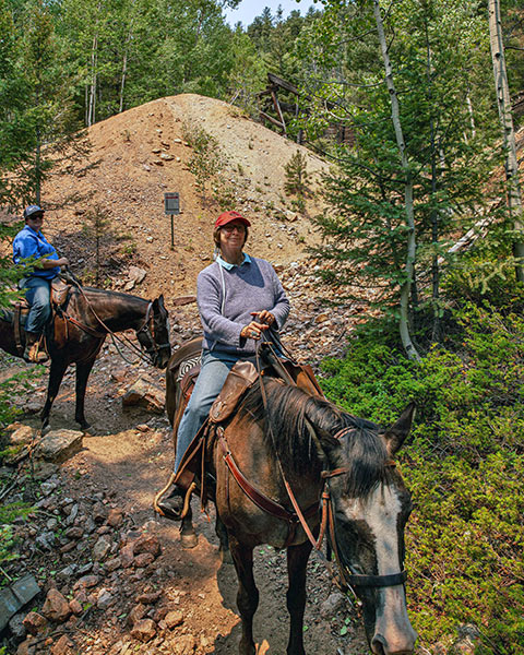 horseback riding on the Pipeline Trail
