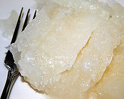 a piece of lutefisk