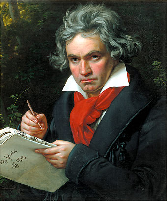 portrait of Ludwig van Beethoven (1819) by Joseph Karl Stieler