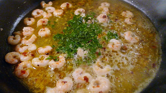 white wine added to mix